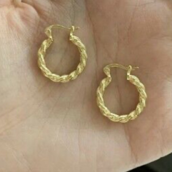 NEW 18K gold plated hoop earrings - Picture 3 of 6